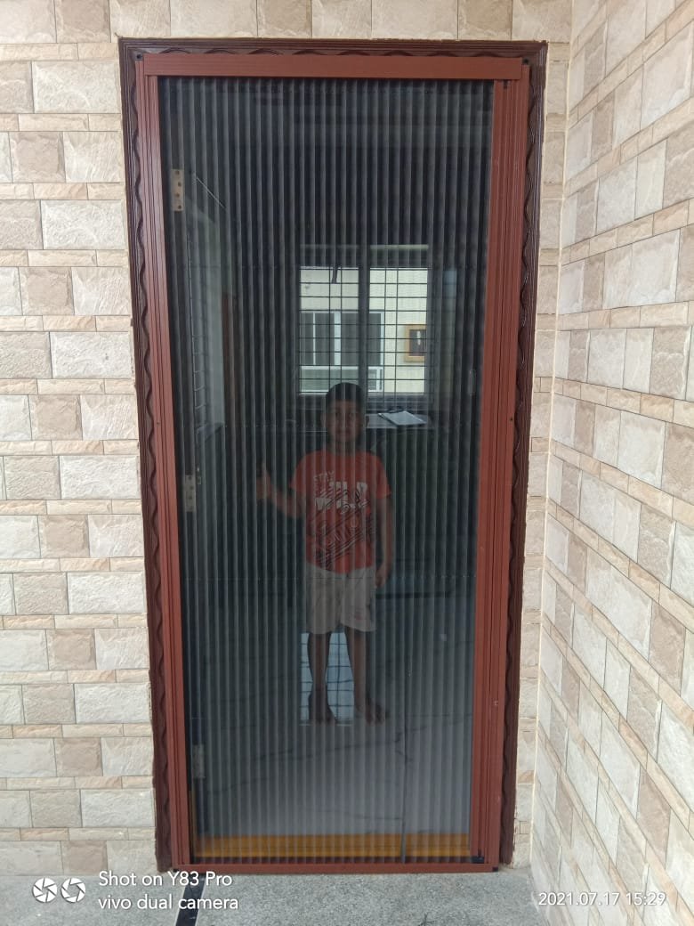 Mosquito net door installed for balcony